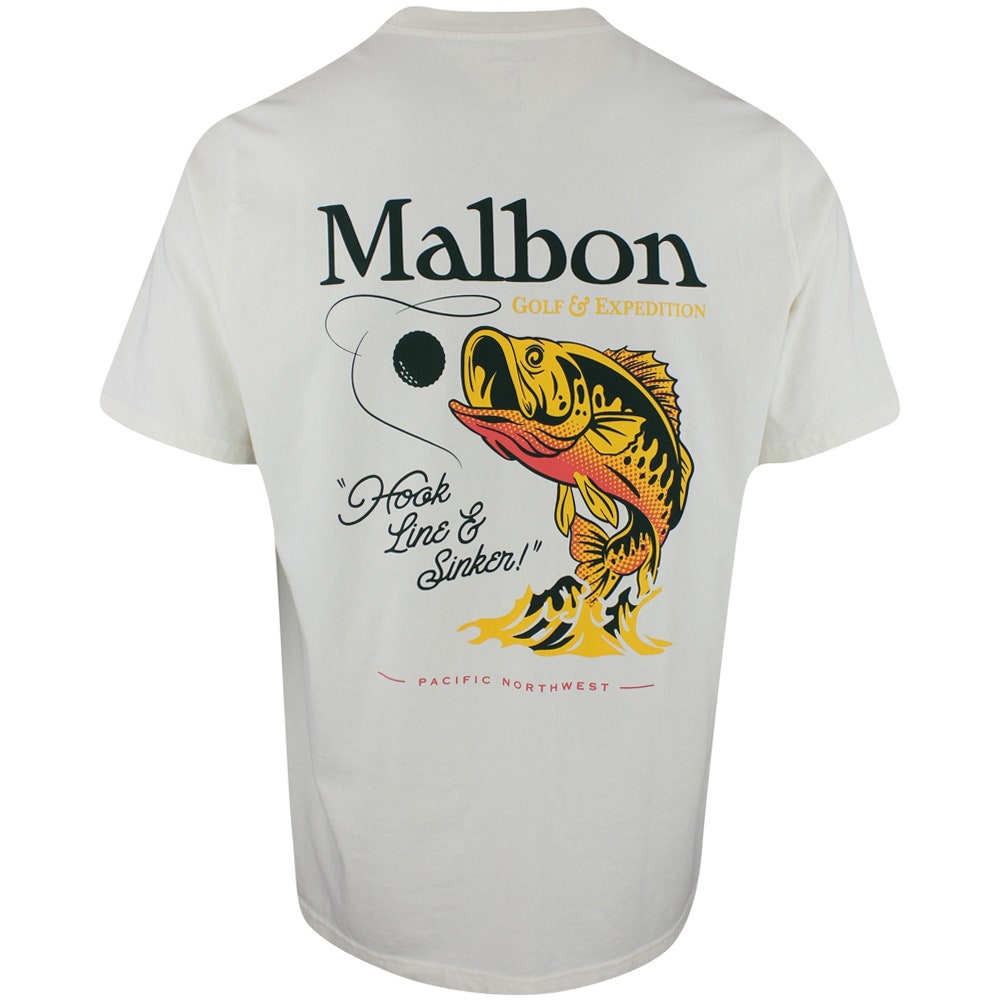 Malbon Golf T-Shirt - Sinker Tee - Ivory AW24