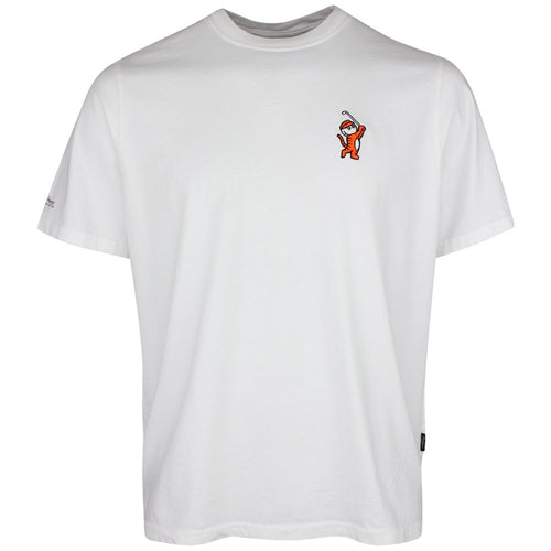 Malbon Golf T-Shirt - Tiger Buckets Bermuda Tee - White SS26