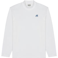 Malbon Golf T-Shirt - Upland Mockneck Tee - Snow White SS26