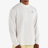 Malbon Golf T-Shirt - Upland Mockneck Tee - Snow White SS26
