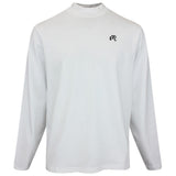 Malbon Golf T-Shirt - Upland Mockneck Tee - White FA26