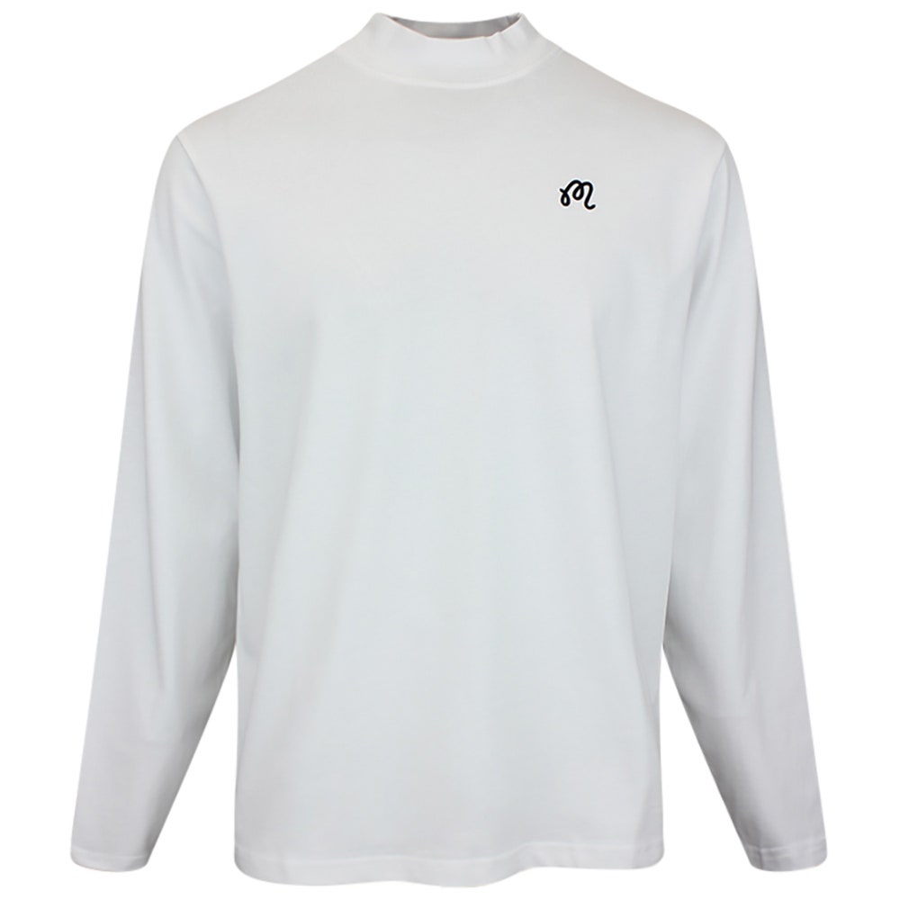 Malbon Golf T-Shirt - Upland Mockneck Tee - White FA26
