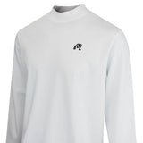 Malbon Golf T-Shirt - Upland Mockneck Tee - White FA26