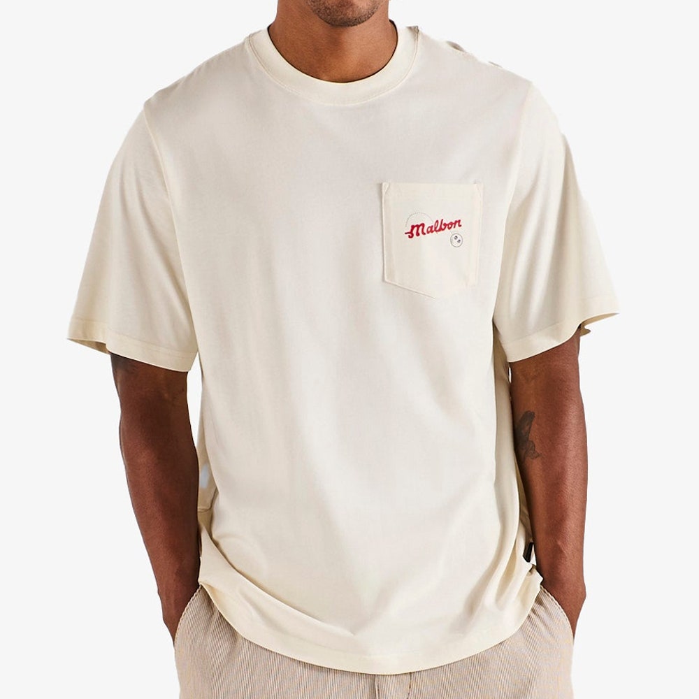 Malbon Golf T-Shirt - Vista Demand Tee - Ivory FA26