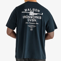 Malbon Golf T-Shirt - Vista Ironworks Tee - Blueberry FA26