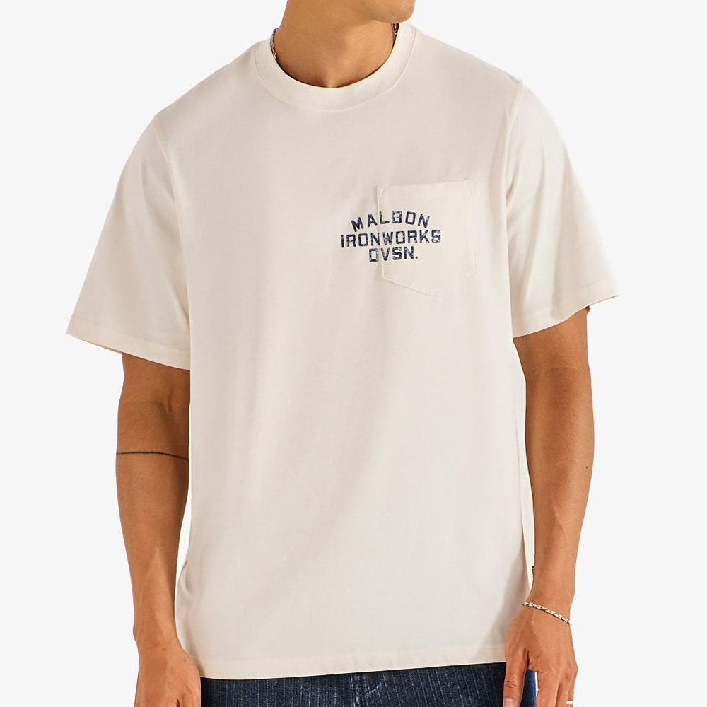 Malbon Golf T-Shirt - Vista Ironworks Tee - Ivory FA26