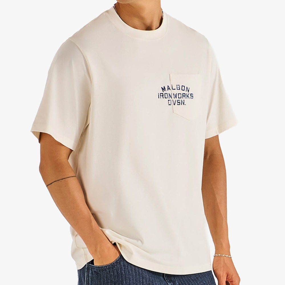 Malbon Golf T-Shirt - Vista Ironworks Tee - Ivory FA26