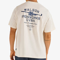 Malbon Golf T-Shirt - Vista Ironworks Tee - Ivory FA26