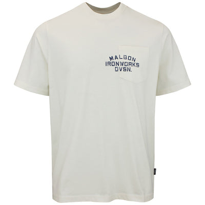 Malbon Golf T-Shirt - Vista Ironworks Tee - Ivory FA26