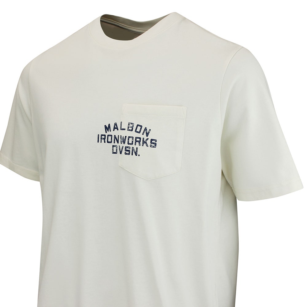 Malbon Golf T-Shirt - Vista Ironworks Tee - Ivory FA26