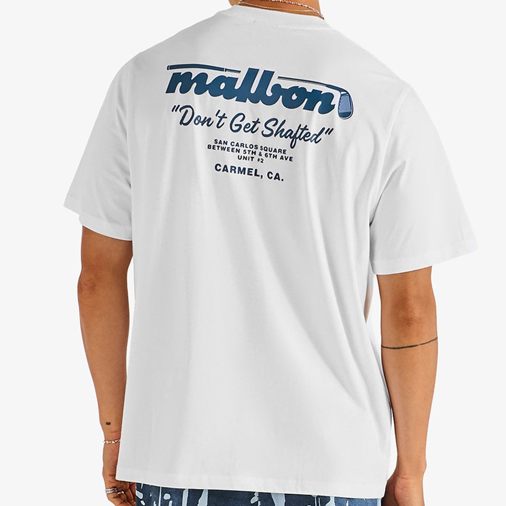 Malbon Golf T-Shirt - Vista Repair Tee - White FA26