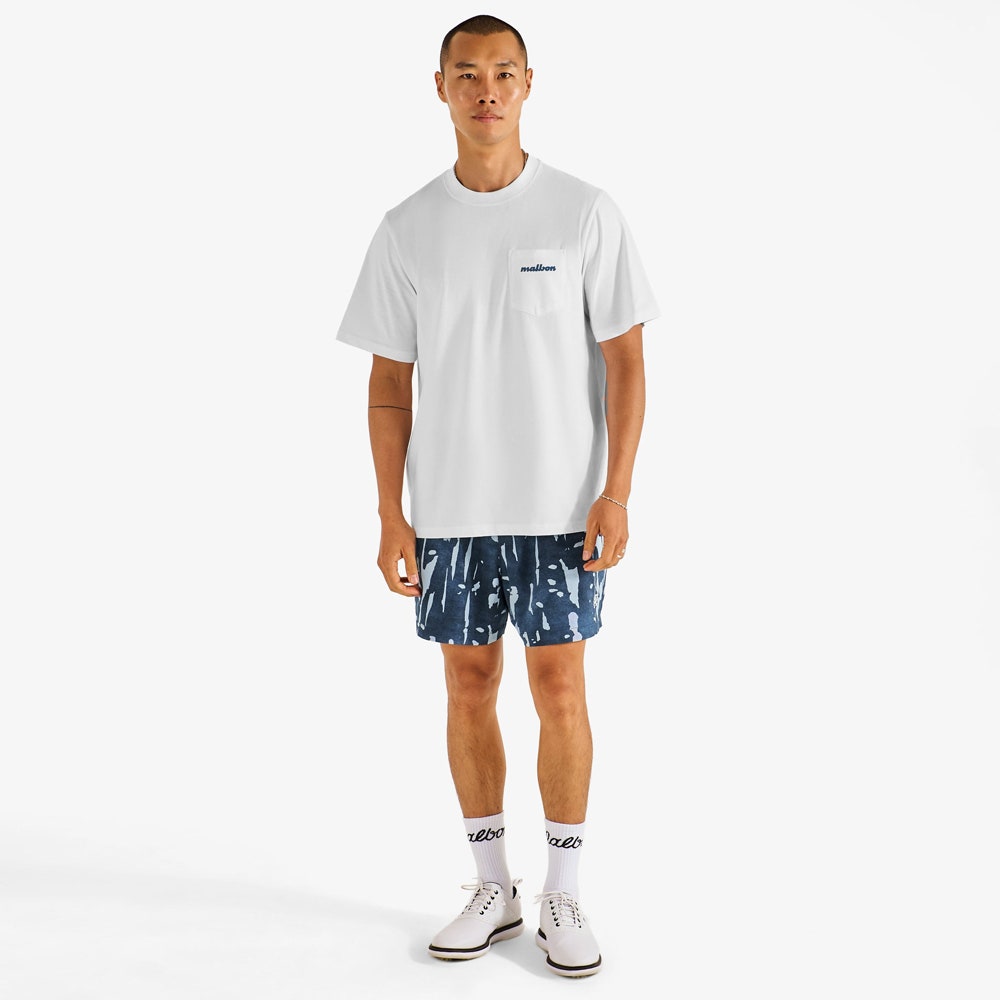 Malbon Golf T-Shirt - Vista Repair Tee - White FA26