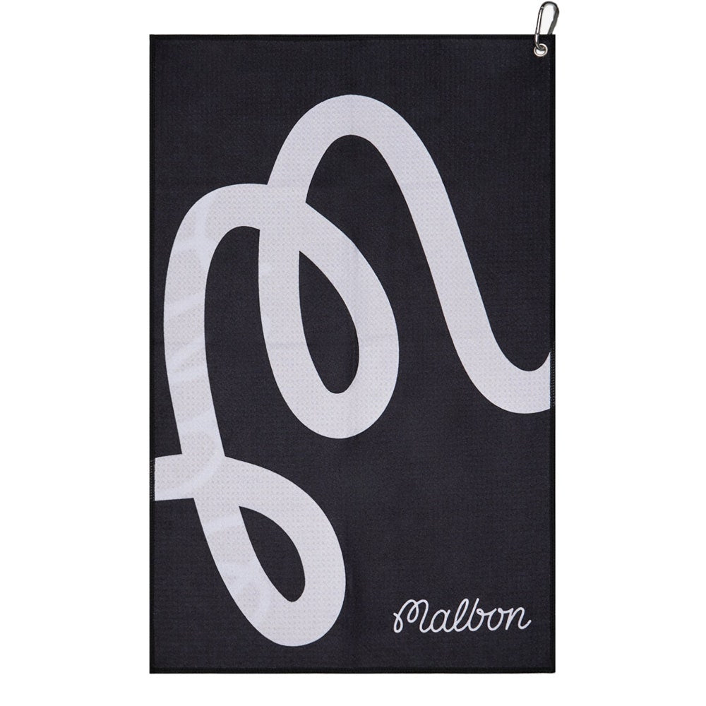 Malbon Golf Towel - Icons Microfibre - Black SS26
