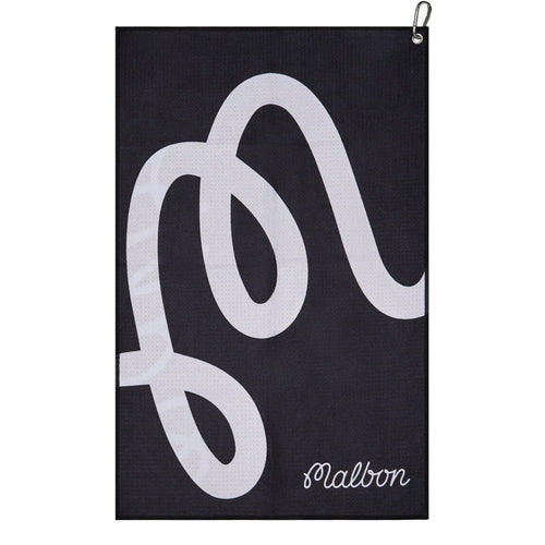 Malbon Golf Towel - Icons Microfibre - Black SS26