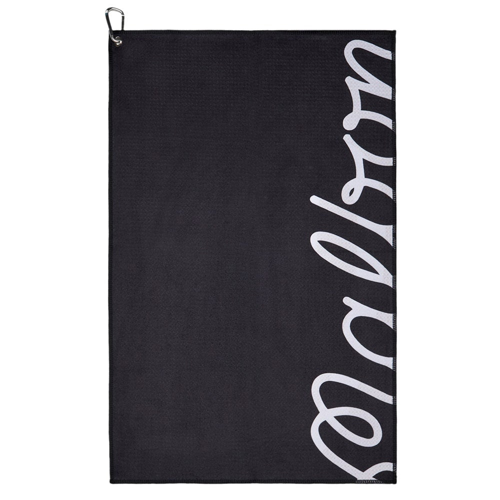 Malbon Golf Towel - Icons Microfibre - Black SS26