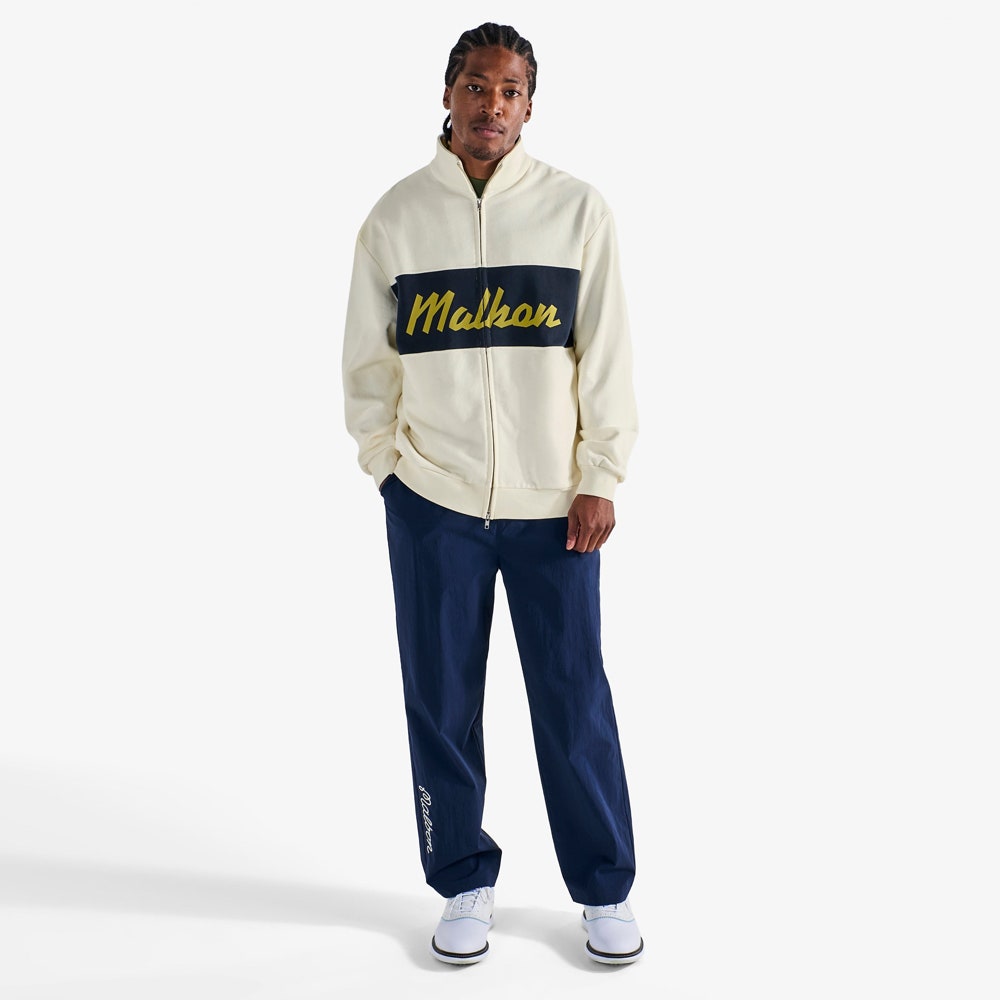 Malbon Golf Trousers - Magnolia Pleated Pant - Navy SS25