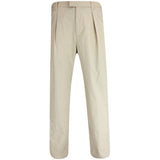 Malbon Golf Trousers - Magnolia Pleated Pant - Pale Khaki SS25