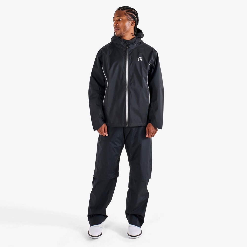 Malbon Waterproof Golf Jacket - Cloud Burst Rain Jkt - Black 2026