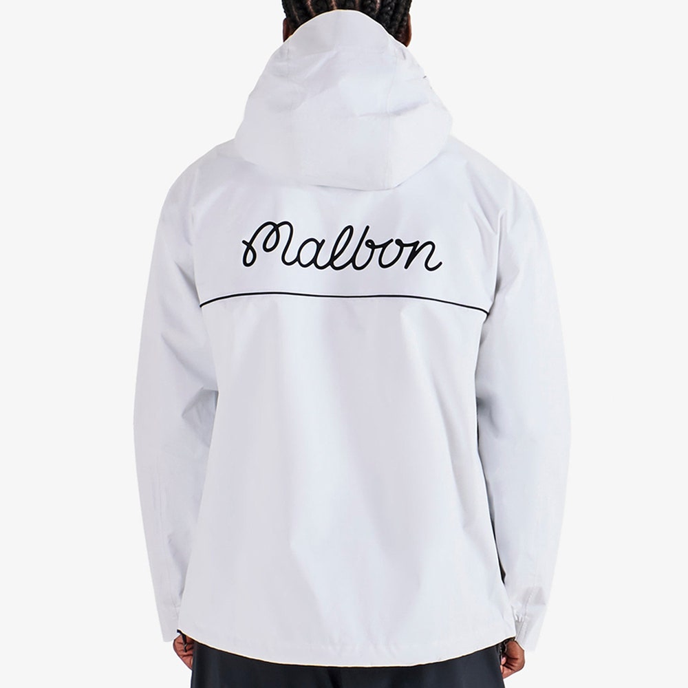Malbon Waterproof Golf Jacket - Cloud Burst Rain Jkt - White FA25