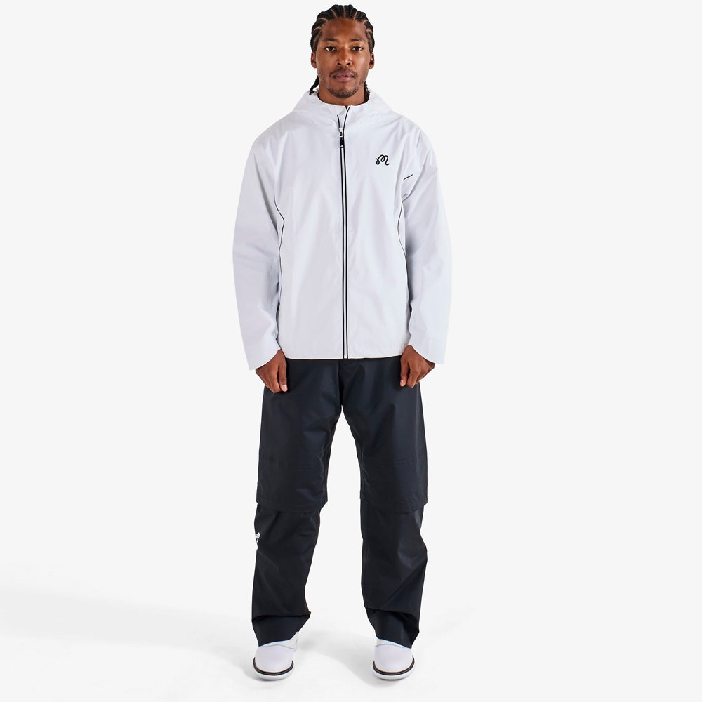 Malbon Waterproof Golf Jacket - Cloud Burst Rain Jkt - White FA25