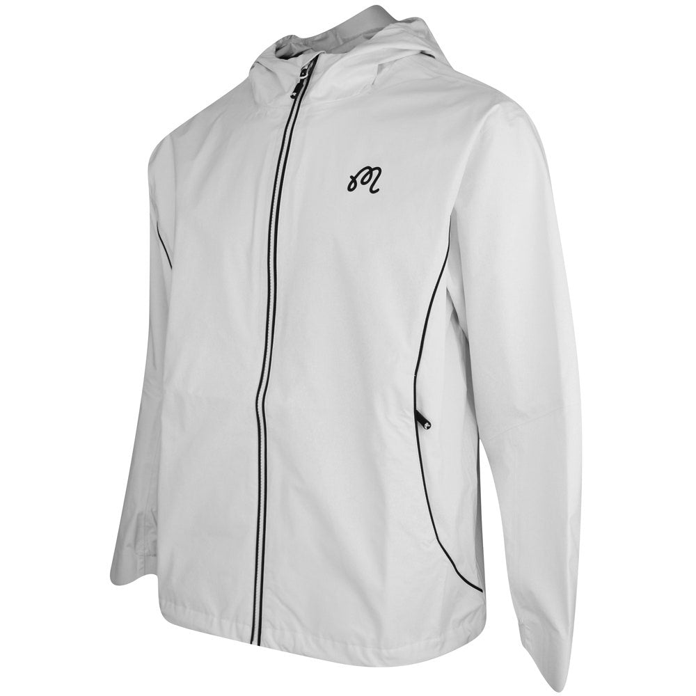 Malbon Waterproof Golf Jacket - Cloud Burst Rain Jkt - White FA25