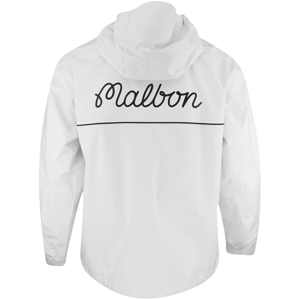 Malbon Waterproof Golf Jacket - Cloud Burst Rain Jkt - White FA25