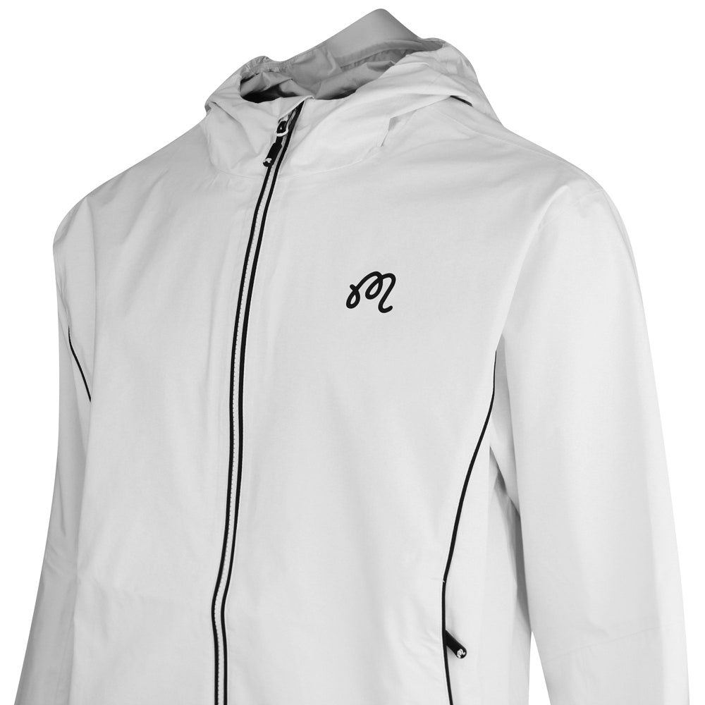Malbon Waterproof Golf Jacket - Cloud Burst Rain Jkt - White FA25
