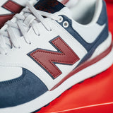 New Balance Golf Shoes - 574 Greens V2 - Navy - Red 2026