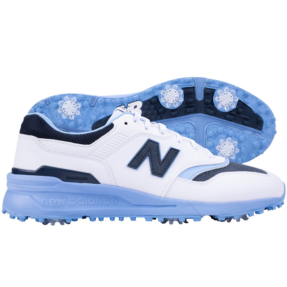 New Balance Golf Shoes - 997 Spiked - Light Blue - Navy 2025