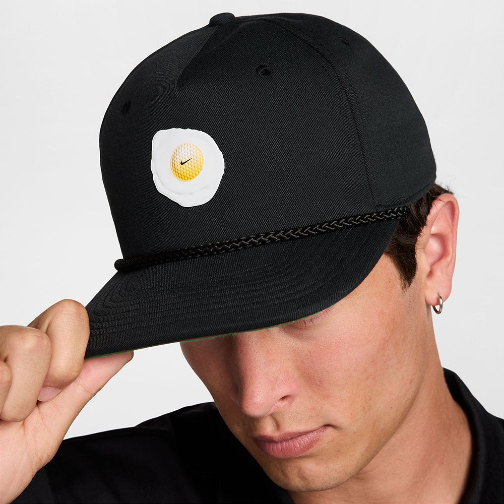 Nike Golf Cap - NK DF Fried Egg Rope Snapback - Black SP26