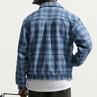 Nike Golf Jacket - NK Tartan Loose Fit Shacket - Work Blue SU26