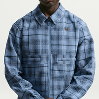 Nike Golf Jacket - NK Tartan Loose Fit Shacket - Work Blue SU26