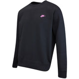 Nike Golf Jumper - NK Club Brushback Crew Neck - Black - Pink HO25
