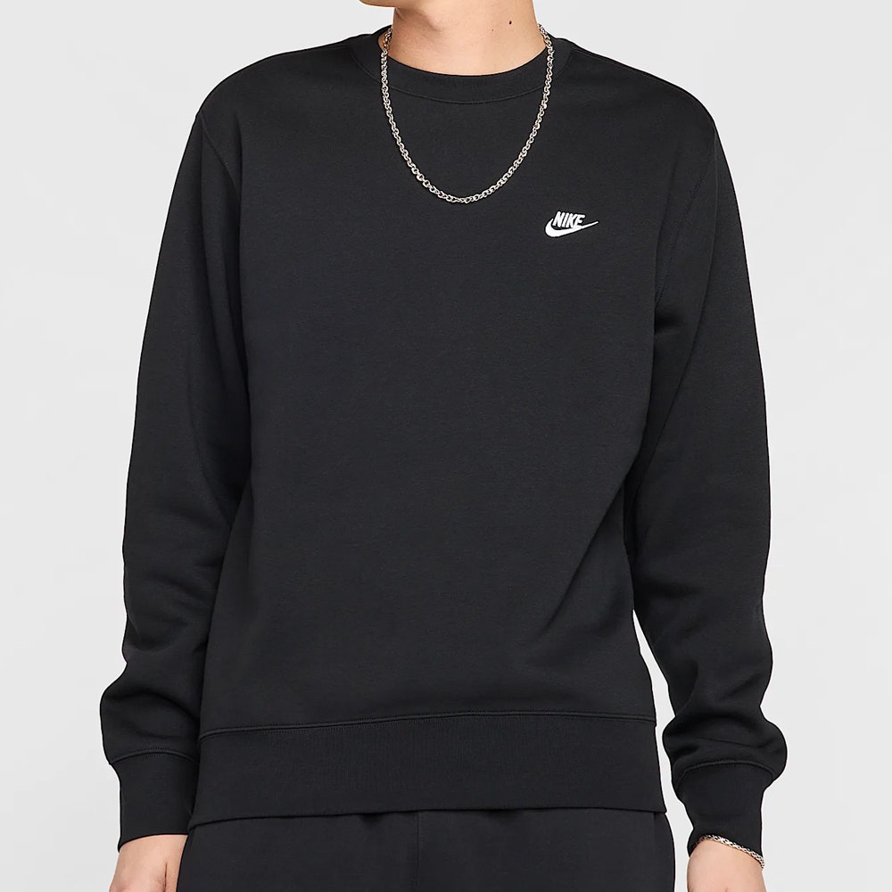 Nike Golf Jumper - NK Club Brushback Crew Neck - Black SP26
