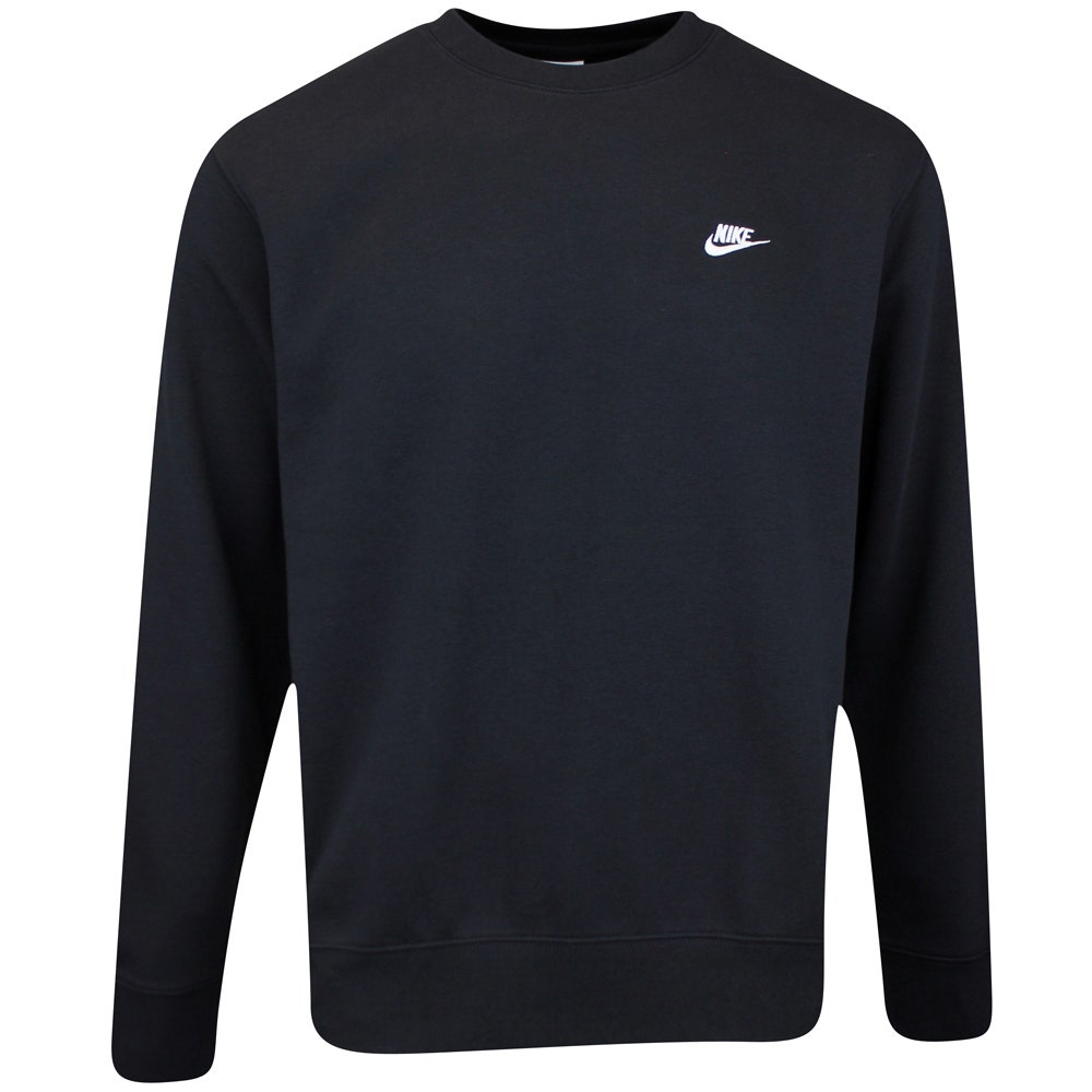 Nike Golf Jumper - NK Club Brushback Crew Neck - Black SP26