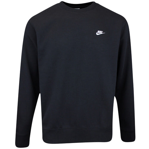 Nike Golf Jumper - NK Club Brushback Crew Neck - Black SP26