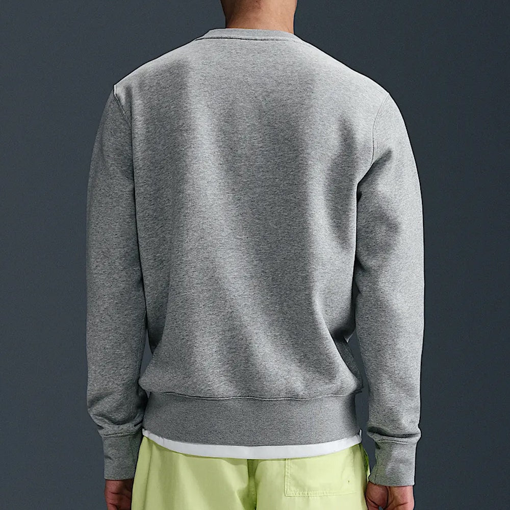 Nike Golf Jumper - NK Club Brushback Crew Neck - Dk Grey Heather SP26