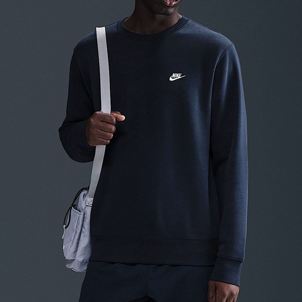 Nike Golf Jumper - NK Club Brushback Crew Neck - Obsidian SP26