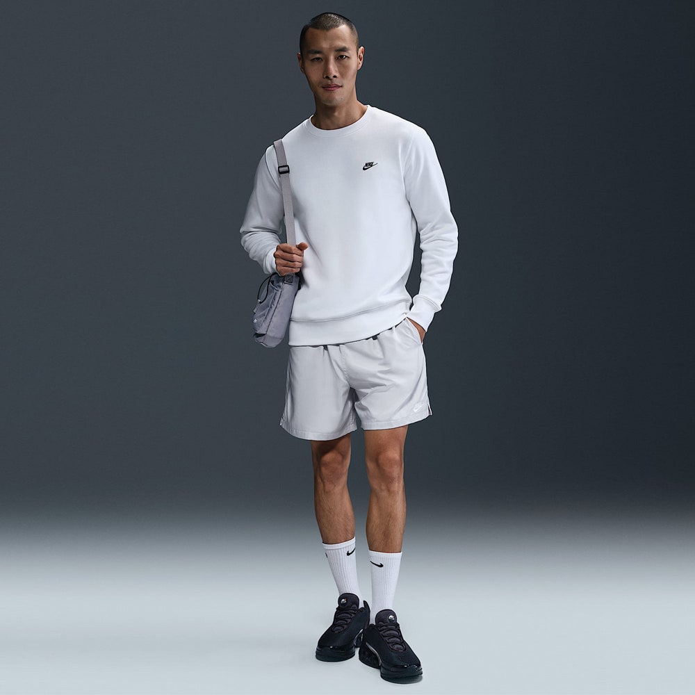 Nike Golf Jumper - NK Club Brushback Crew Neck - White SP26
