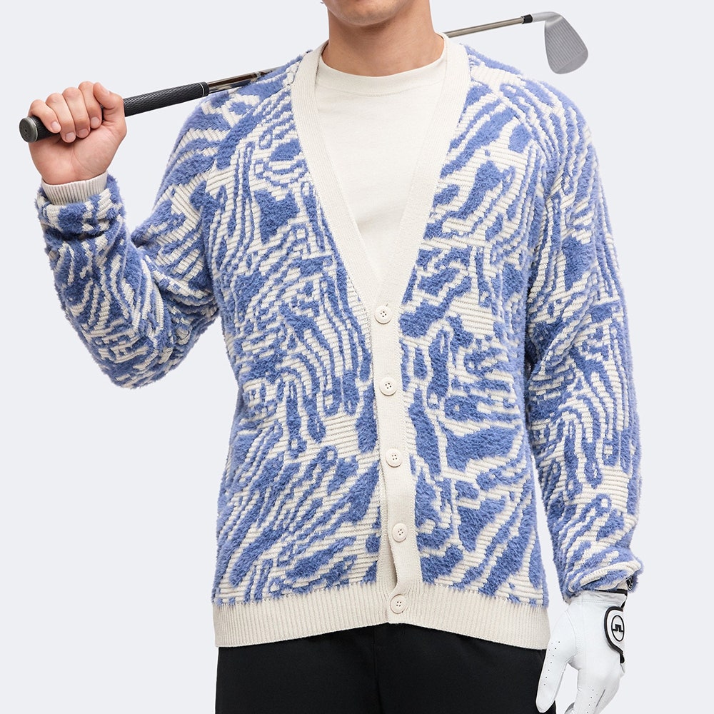 Nike Golf Jumper - NK Loose Fit Cardigan - Camo Tartan FA26