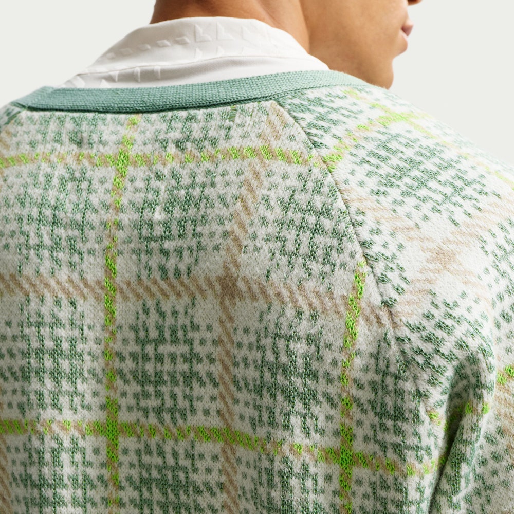 Nike Golf Jumper - NK Tartan Loose Fit Cardigan - Steam SP26