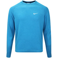 Nike Golf Jumper - NK TP Tour Logo Cashmere Crew - Baltic Blue FA26