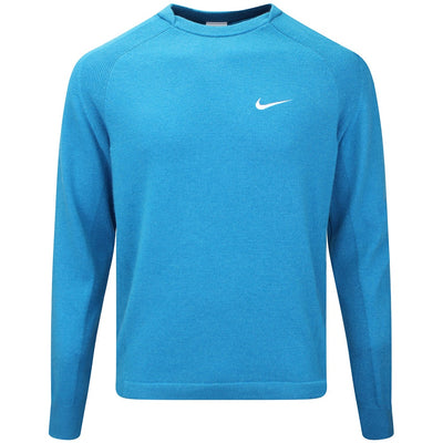 Nike Golf Jumper - NK TP Tour Logo Cashmere Crew - Baltic Blue FA26