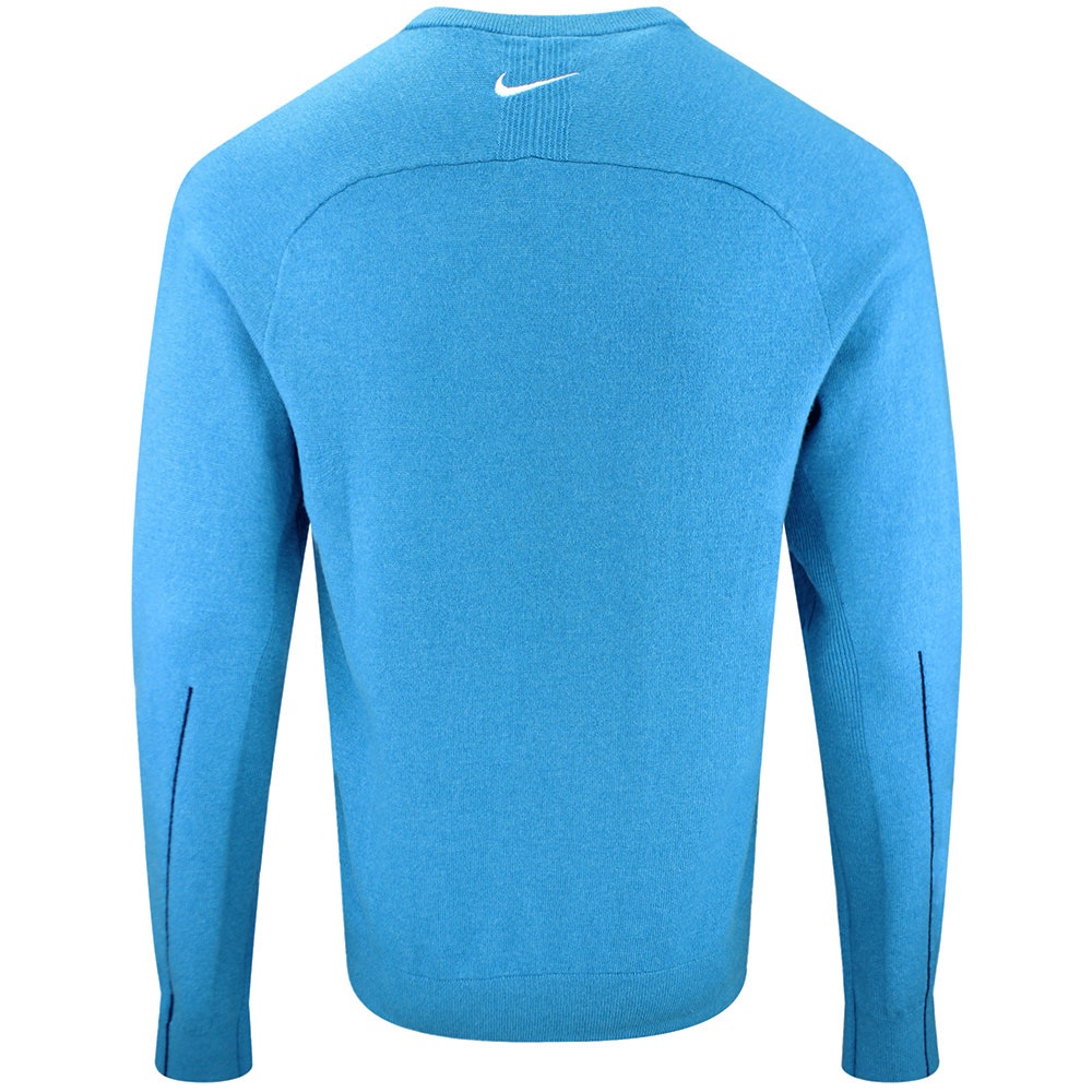 Nike Golf Jumper - NK TP Tour Logo Cashmere Crew - Baltic Blue FA26