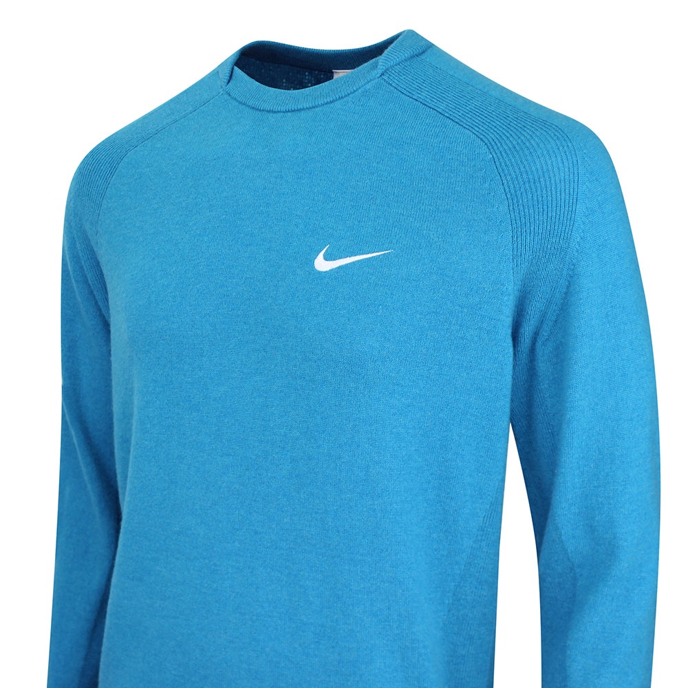 Nike Golf Jumper - NK TP Tour Logo Cashmere Crew - Baltic Blue FA26