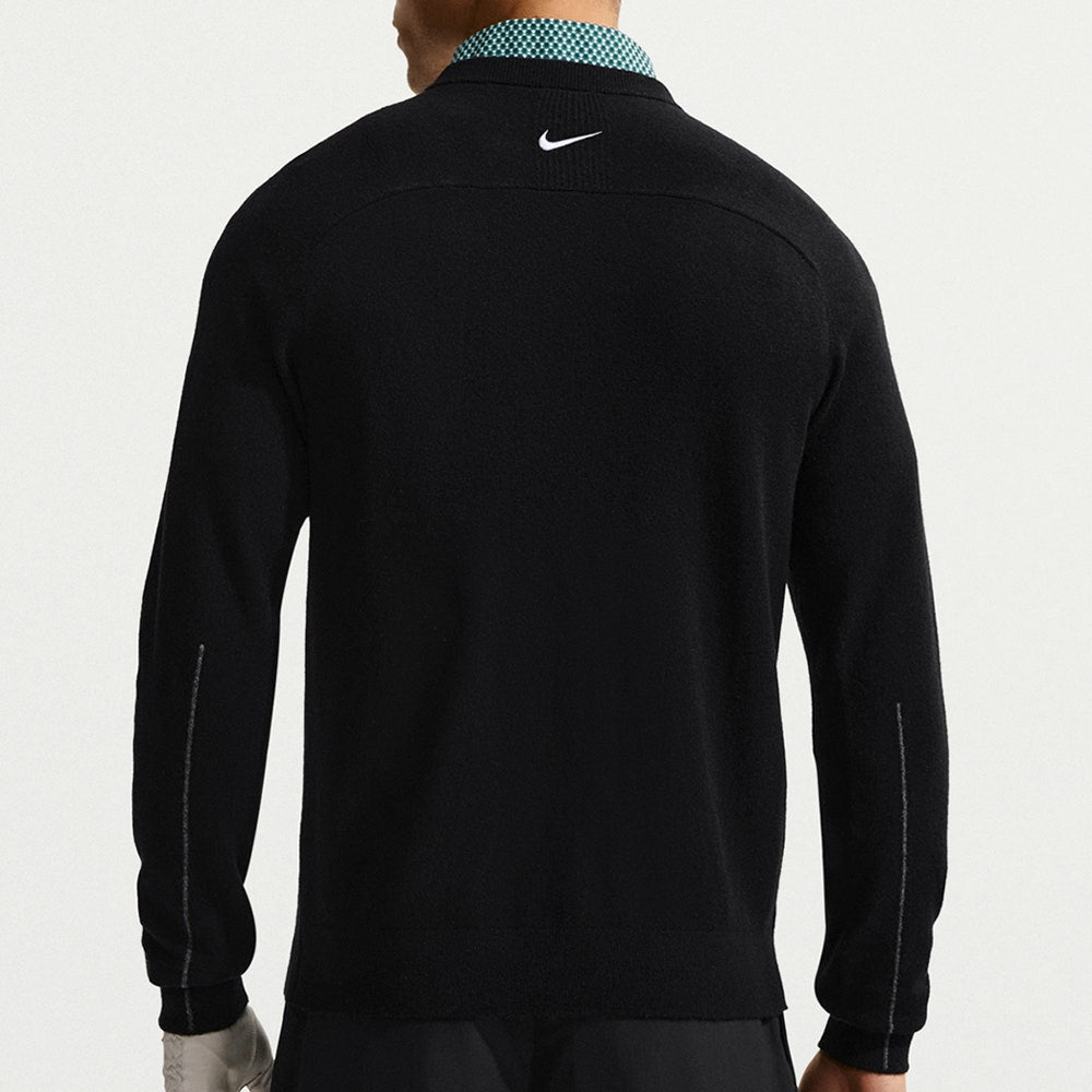 Nike Golf Jumper - NK TP Tour Logo Cashmere Crew - Black FA26
