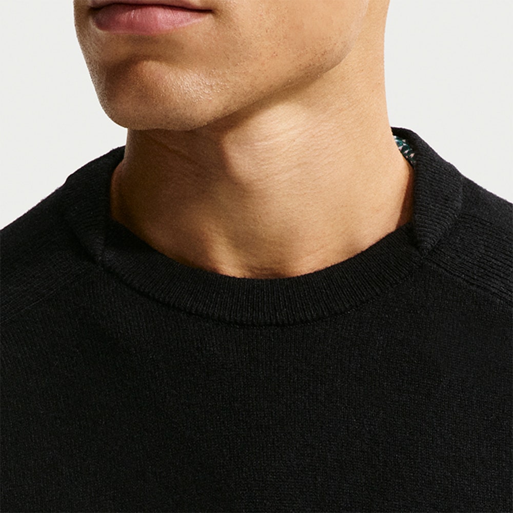 Nike Golf Jumper - NK TP Tour Logo Cashmere Crew - Black FA26