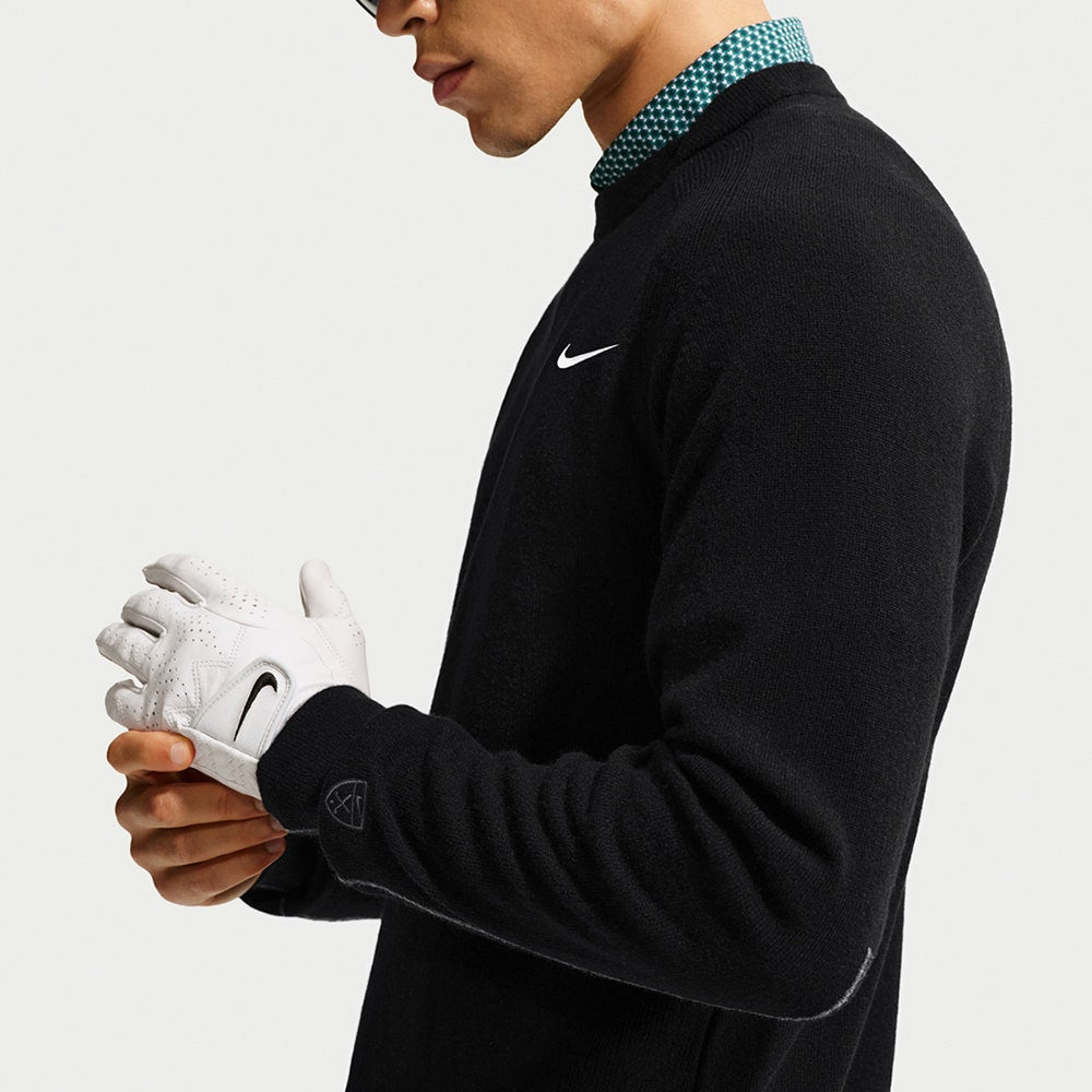 Nike Golf Jumper - NK TP Tour Logo Cashmere Crew - Black FA26