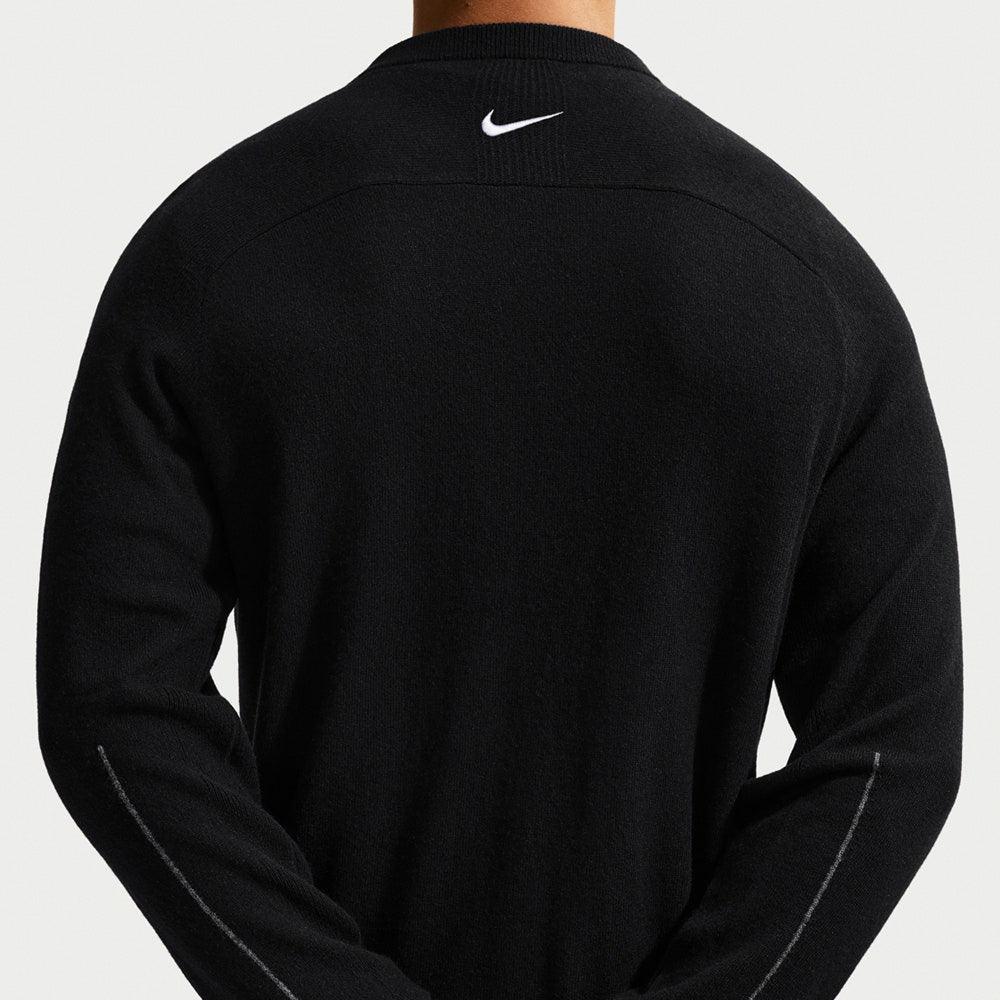 Nike Golf Jumper - NK TP Tour Logo Cashmere Crew - Black FA26