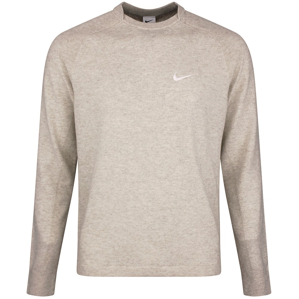 Nike Golf Jumper - NK TP Tour Logo Cashmere Crew - Limestone FA26